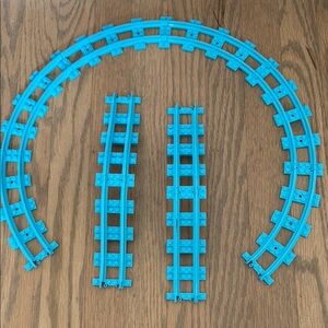 Blue Train Track Pieces